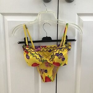 le foglie mare swimwear yellow/multicolored bikini set size S (IT 1)